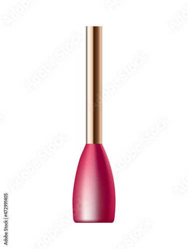 Makeup cosmetic package. Isolated beauty product and facial decorative cosmetic tool. Blank template of container for eyeliner