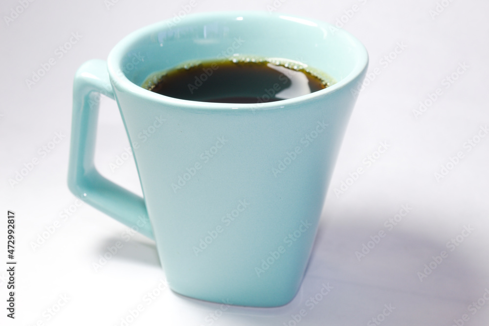 Ocean green coffee cup with white background. Ocean green coffee cup with white background.