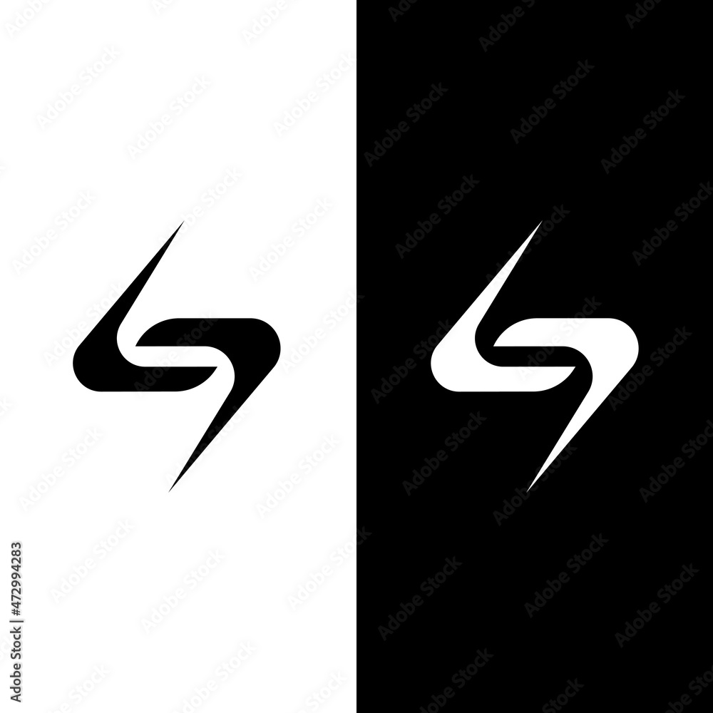 Fototapeta premium flash thunderbolt logo template