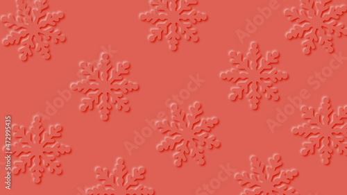 Christmas background with a modern style composition of snowflakes  vector illustration