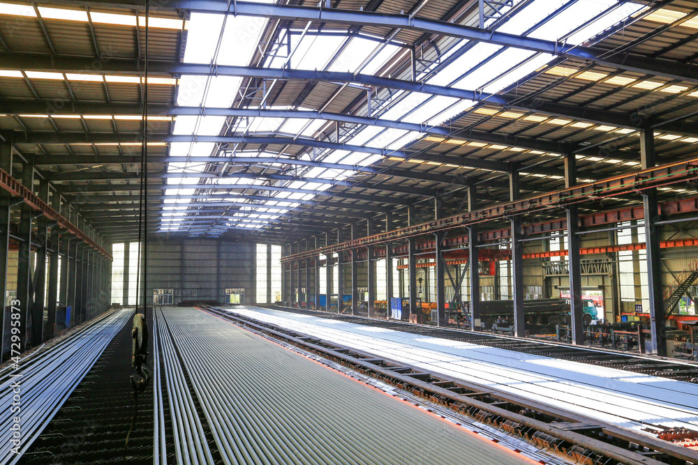 Obraz premium Neat Angle steel production workshop
