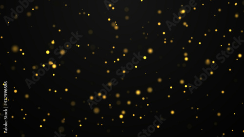 Flicker abstract Particles. Golden dust background.