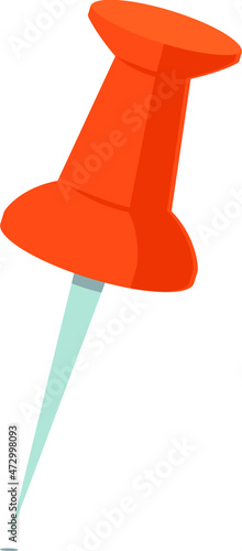 Orange push pin