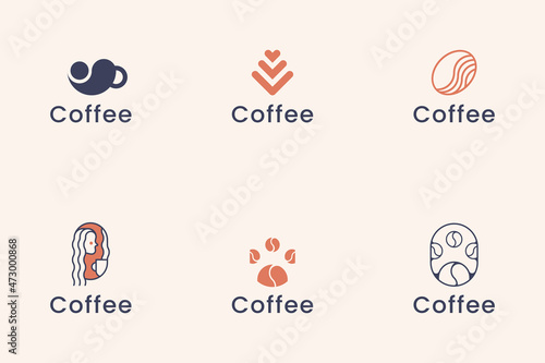 set of coffee shop logo icon. 