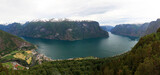 view of  the Aurlandsfjord, a branch off of the Sognefjord, Norway