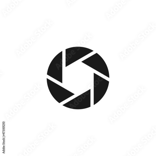 Camera lens logo design initial letter O. photography logo
