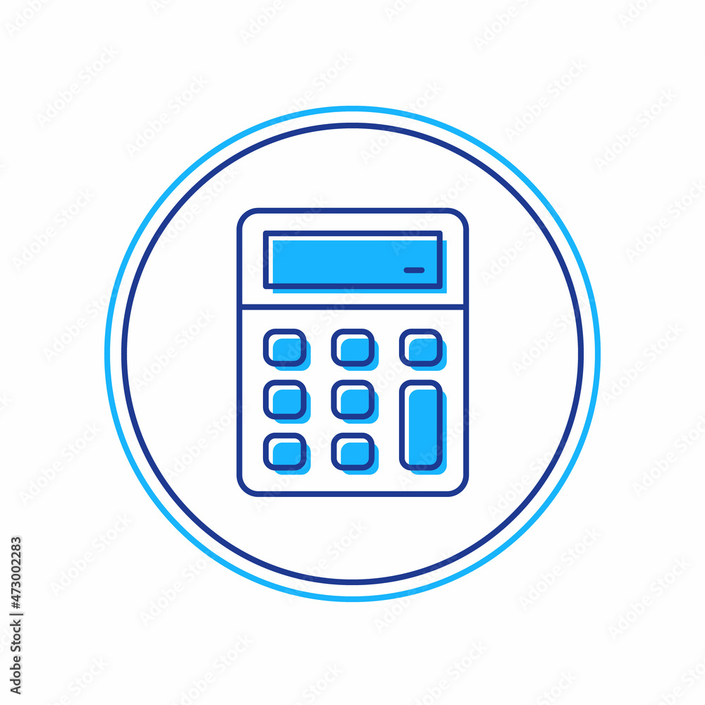 Filled outline Calculator icon isolated on white background. Accounting symbol. Business calculations mathematics education and finance. Vector Filled outline Calculator icon isolated on white background. Accounting symbol. Business calculations mathematics education and finance. Vector
