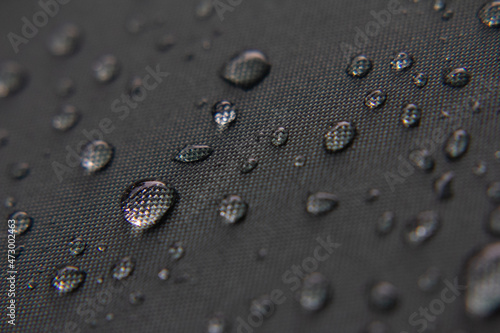 water drops on black surface