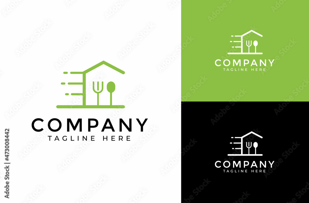 Vector set food delivery, icons, logo and illustrations Vector set food delivery, icons, logo and illustrations