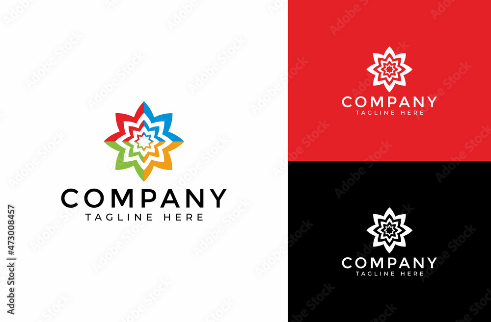 abstract triangle color logo,vector logo template for business company, Technology media logotype logo
