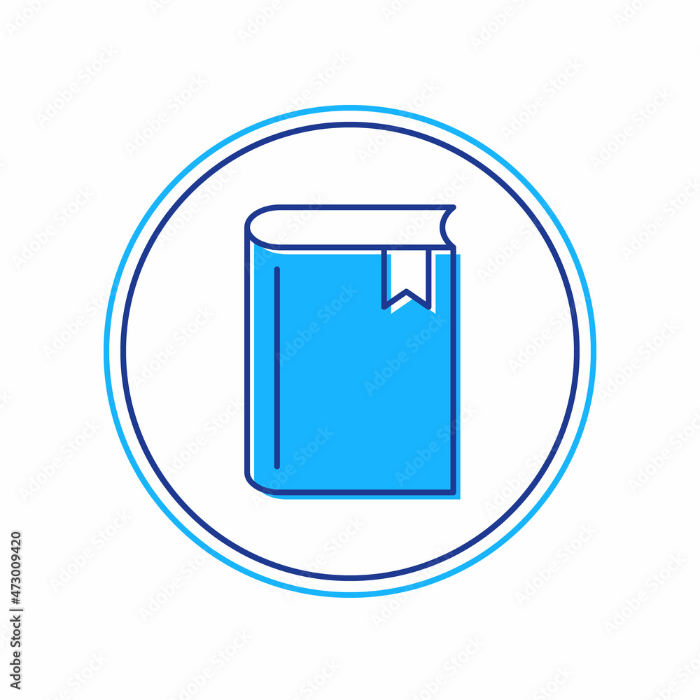 Filled outline Book icon isolated on white background. Vector Filled outline Book icon isolated on white background. Vector