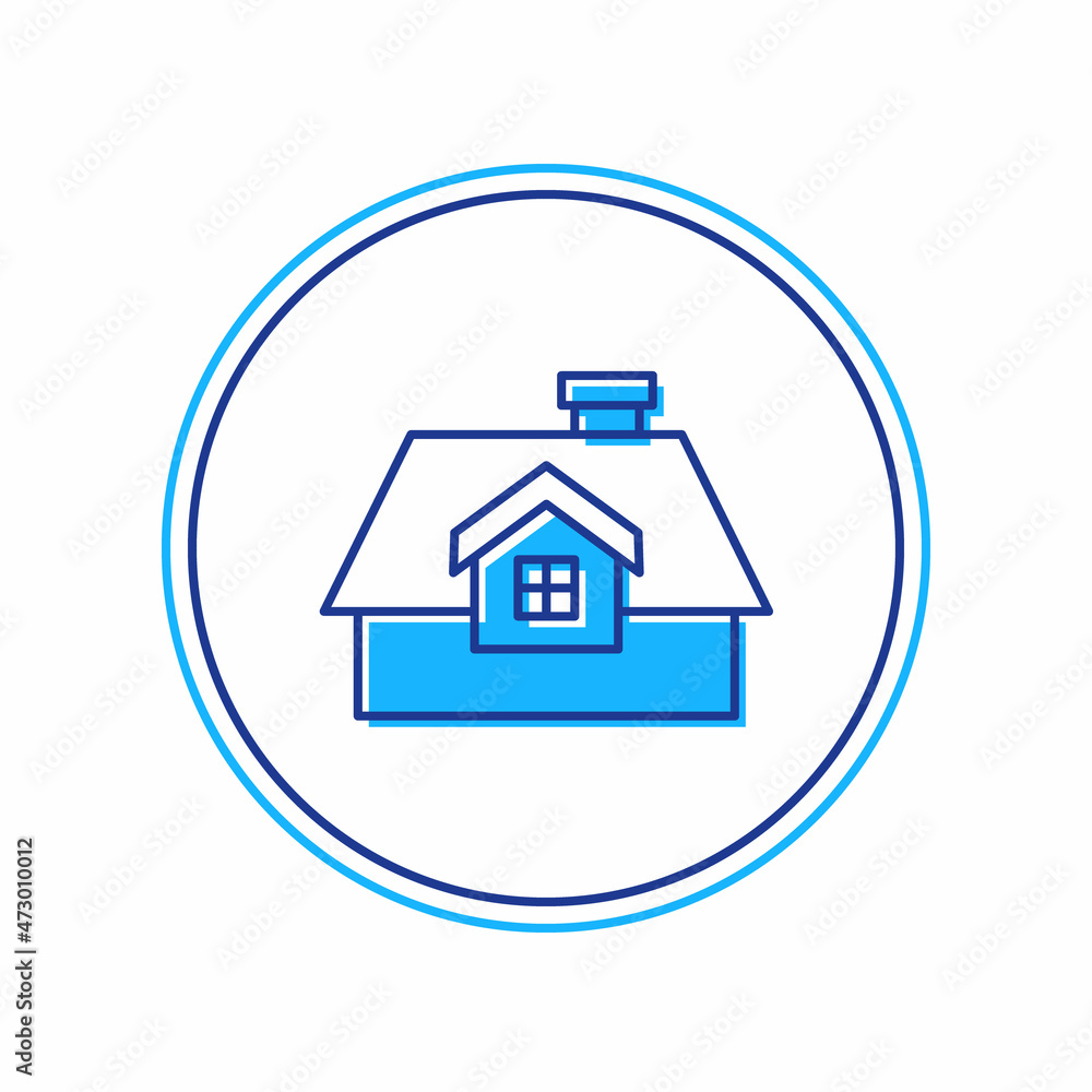 Filled outline House icon isolated on white background. Home symbol. Vector Filled outline House icon isolated on white background. Home symbol. Vector