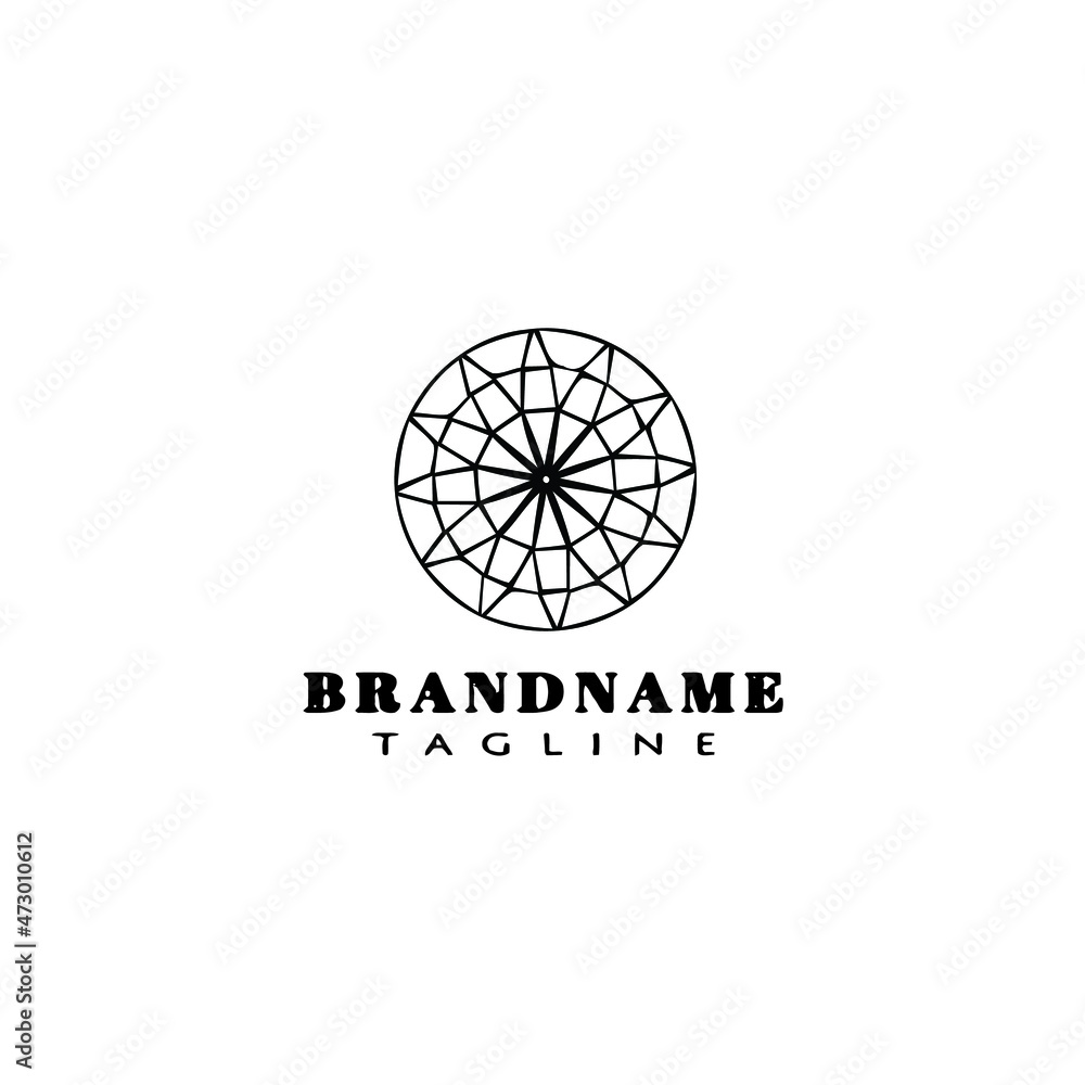 crop circle logo cartoon template icon black isolated vector illustration crop circle logo cartoon template icon black isolated vector illustration