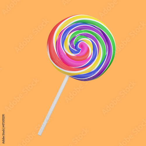 lollipop 3d illustration