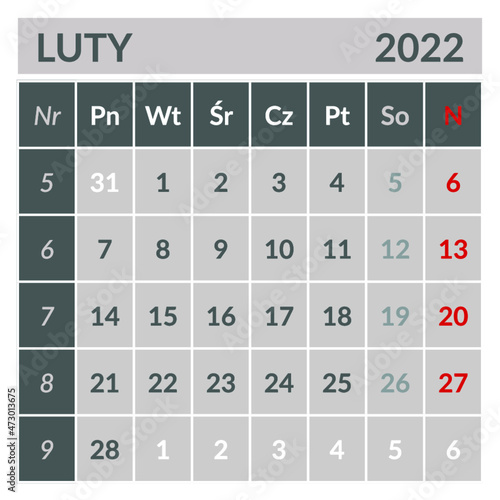 Kalendarium na rok 2022. Pliki gotowe do druku w CMYK. Możliwość edycji (zmiana kolorów, wstawianie fontów). Do wykorzystania np. na kalendarzu biurkowym typu "namiot".