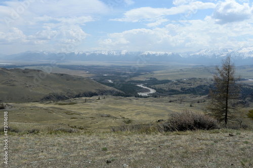 The valley of the Chuya River near the North Chuya Ridge in the Kosh-Agach district of the Altai Republic. Russia photo