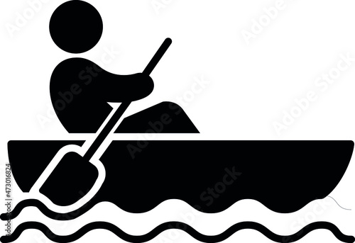 camping and outdoor icons boat and sail