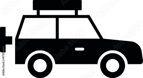 camping and outdoor icons car and vehicle