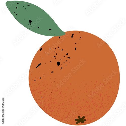 Christmas orange mandarin icon flat vector fruit