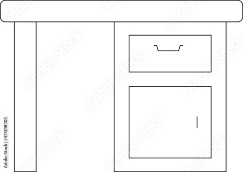 furniture icons table and household
