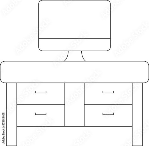 furniture icons table  and household