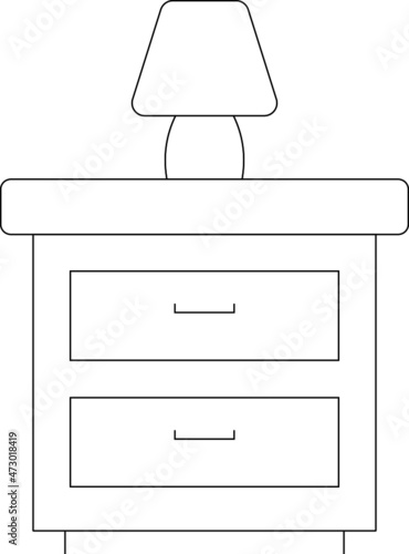 furniture icons table lamp and household