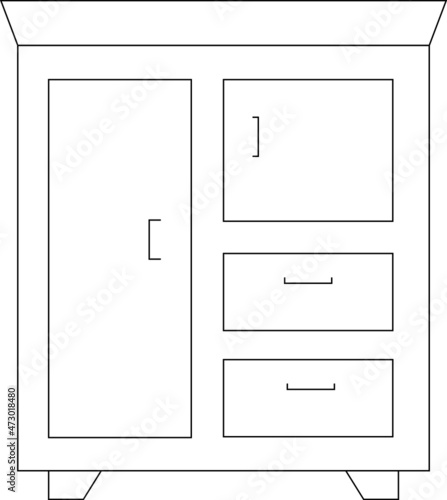 furniture icons wardrobe and household