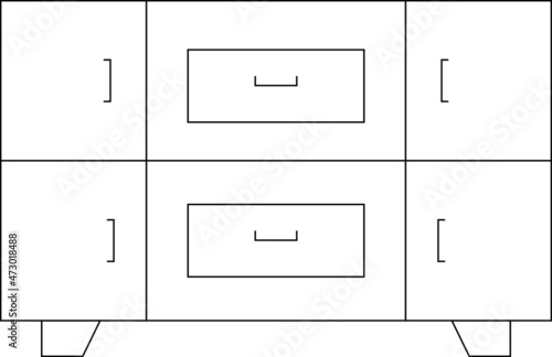 furniture icons cabinet  and household
