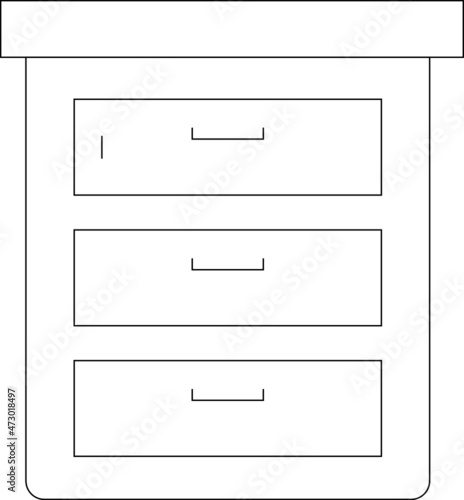 furniture icons drawer and household