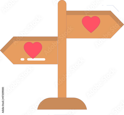 honeymoon icons direction and heart