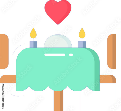 honeymoon icons dining table and honey moon