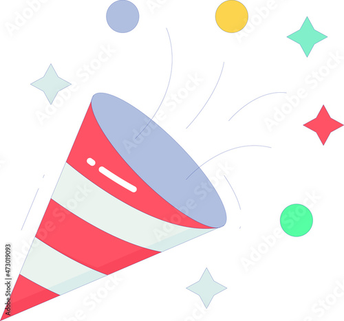honeymoon icons confetti  and party