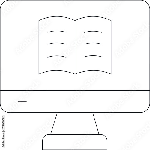 elearning icons lcd and literature