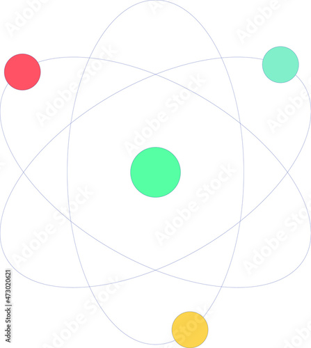 education icons nucleus  and atom