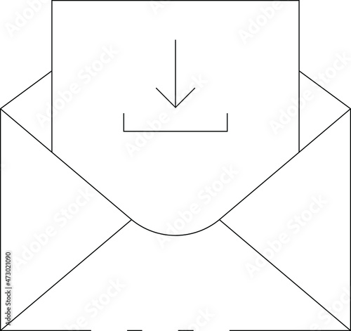 business icons email and download