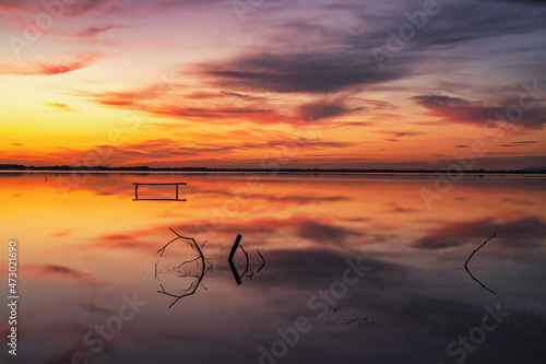 Tramonto sul lago