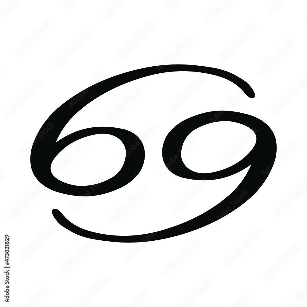 Vector Cancer zodiac sign. Astrology horoscope symbol on white background. Vector Cancer zodiac sign. Astrology horoscope symbol on white background.