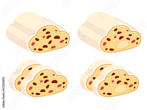 Weihnachtsstollen German Christmas fruit bread set