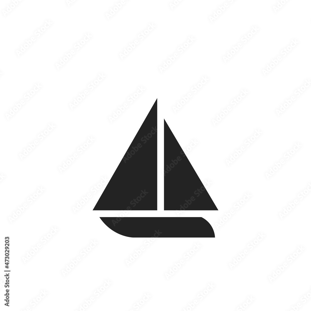 sailing boat icon. sailboat for travel. isolated vector image sailing boat icon. sailboat for travel. isolated vector image