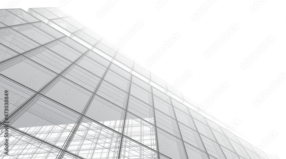 Architecture digital drawing 3d illustration Architecture digital drawing 3d illustration