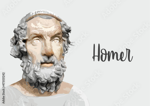 Homer - ancient Greek portait photo
