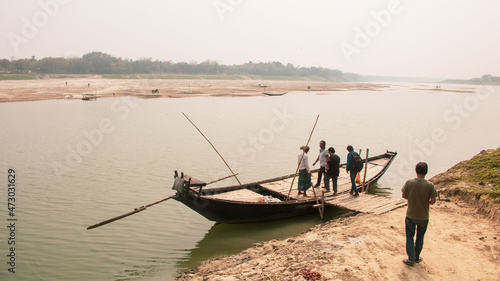 The Gorai-Madhumati River is one of the longest rivers in Bangladesh and a tributary of the Ganges. This river of Bangladesh is full of amazing beauty. People cross by boat.