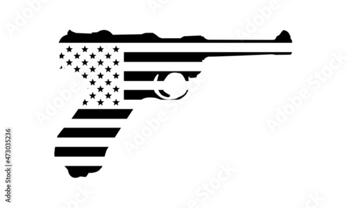 Luger P08 USA Silhouette