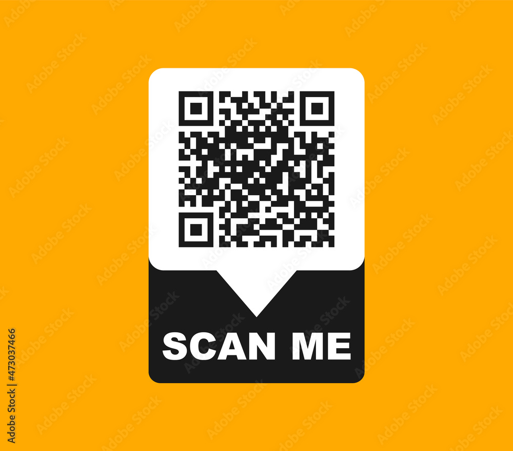 QR code scan for smartphone. QR code with inscription scan me with smartphone. Scan me icon. Scan qr code icon for payment, mobile app and identification. Vector illustration. QR code scan for smartphone. QR code with inscription scan me with smartphone. Scan me icon. Scan qr code icon for payment, mobile app and identification. Vector illustration.
