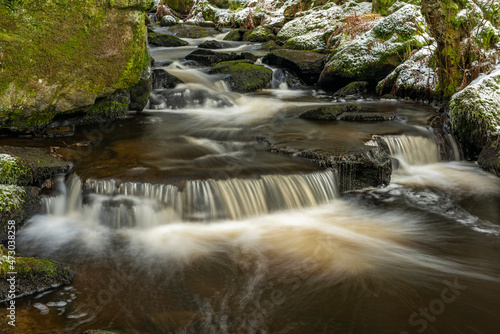 Branka waterfall on Mze river near Branka village in west Bohemia