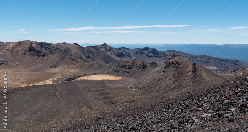 View from the top of Mount Ngauruhoe, New Zealand