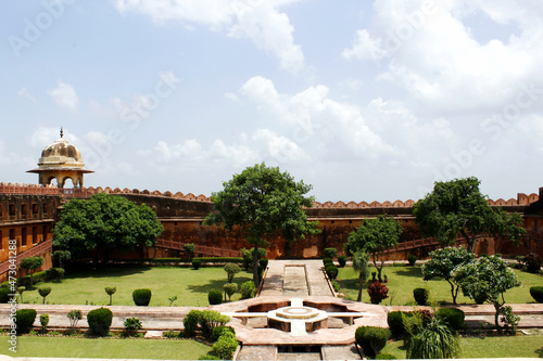 Charbagh garden at Jaigarh Fort. Jaipur, India