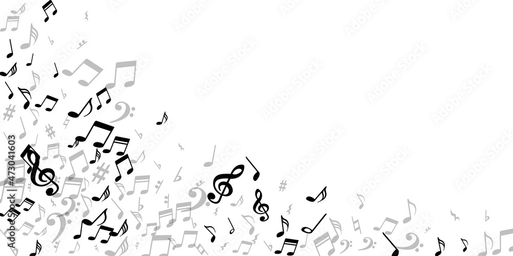 Music note symbols vector backdrop. Audio Music note symbols vector backdrop. Audio