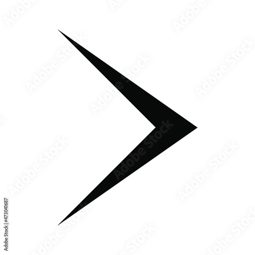 Right arrow vector icon. Arrow next icon sign symbol vector. Flat design style. Vector icon on white background