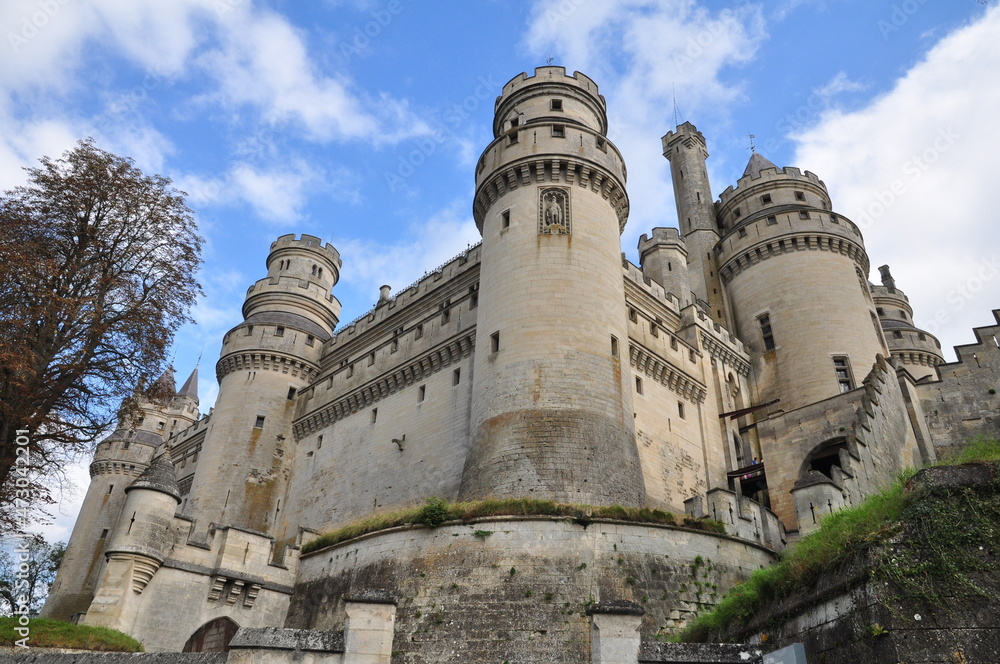 The beautiful castel of Pierrefonds in France